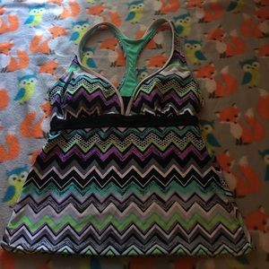 Zero X Posur Swimwear Tankini Top Size 14